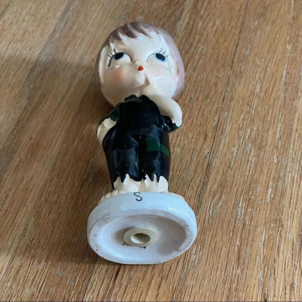 Vintage MCM Salt and Pepper Shaker Set Ceramic Boy and Girl